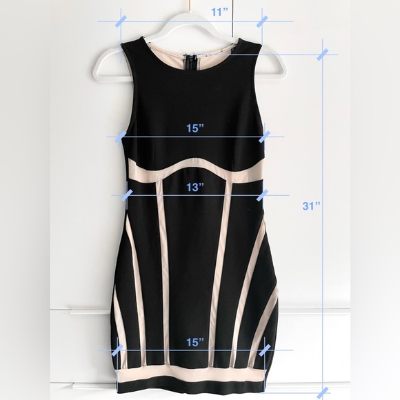 UNBRANDED Black and Nude Mesh Clubbing Dress - Picture 9 of 9